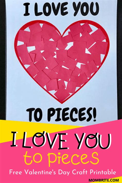 I Love You To Pieces Craft Free Printable